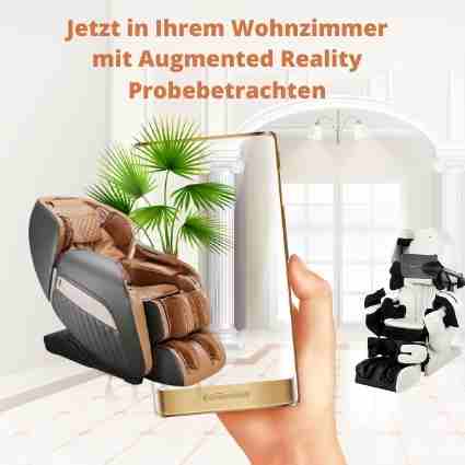 Augmented Reality - Massagesessel Welt setzt auf virtuelle Produktpräsentation im Wohnzimmer