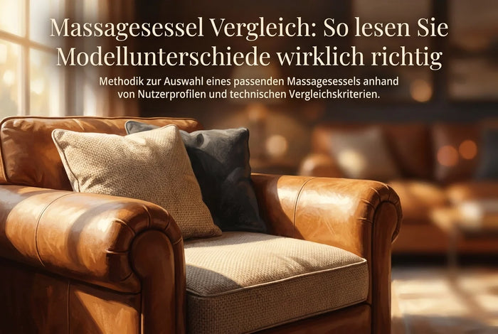 Professional header image for comparison analysis: Massagesessel Vergleich: So lesen Sie Modellunterschiede ...
