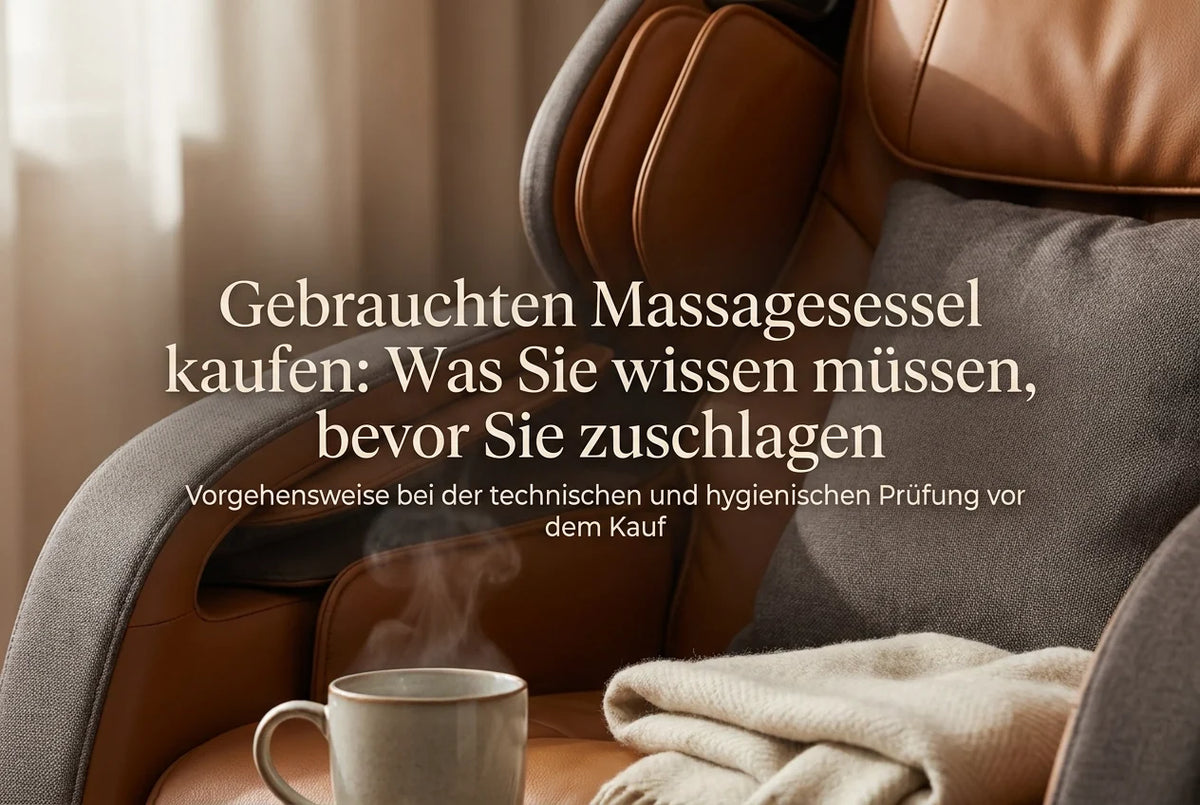 Professional header image for step-by-step guide: Gebrauchten Massagesessel kaufen: Was Sie wissen müssen, ...
