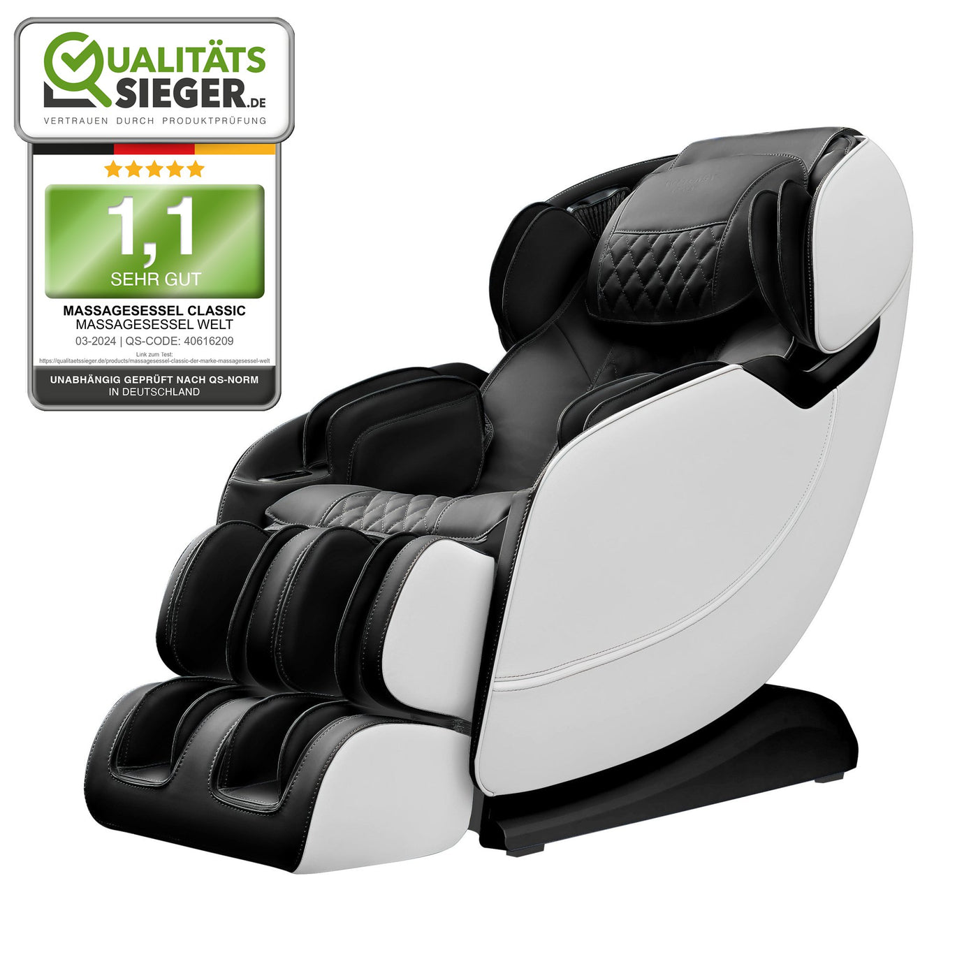 Masažni fotelj Welt Classic Plus B2B (MSW310V2) – belo-črn