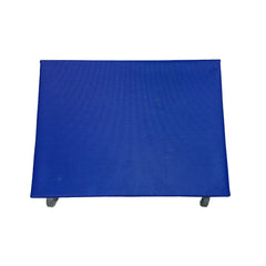 
Möbelroller 80 × 60 cm, Draufsicht auf die blau bespannte Platte
