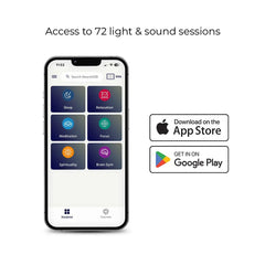 
neuroVIZR-App mit den Session-Kategorien