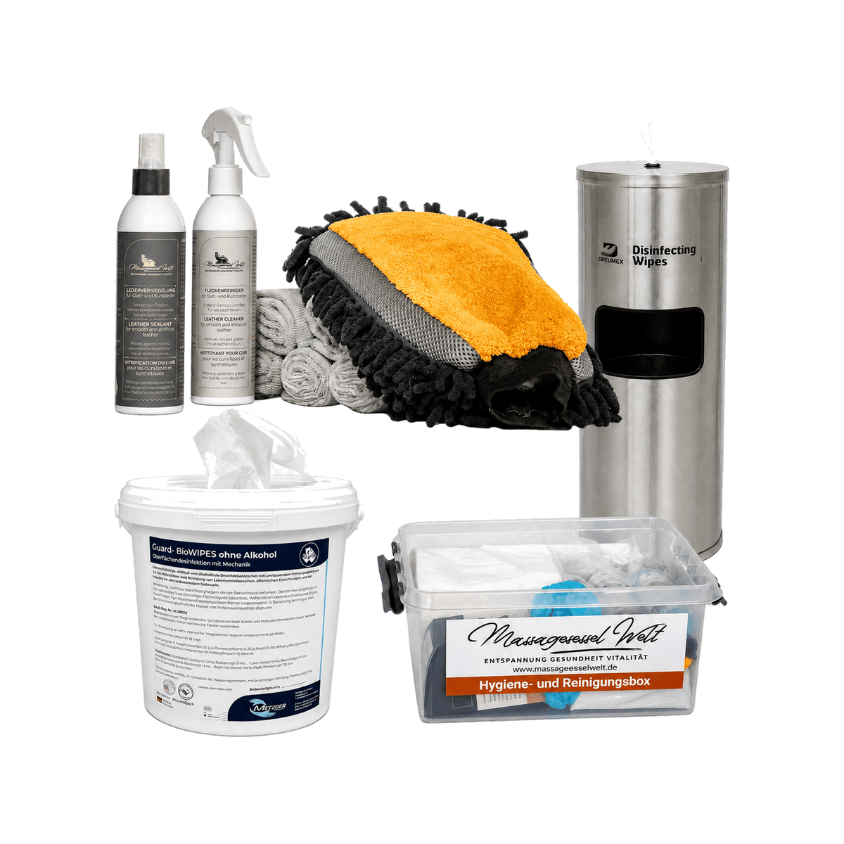 
Business-Paket für Massagesessel – Hygiene, Reinigung und Pflege – Ansicht 1
