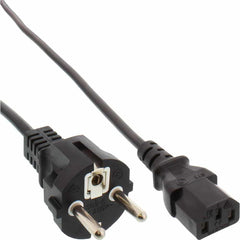 
extra langes/farbiges Netzkabel, Schutzkontakt gerade auf Kaltgerätestecker C13 – Schwarz