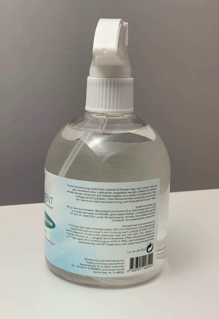 
TERGIMUS Puremanent Long Protect langzeit Oberflächendesinfektionsmittel – 100 ml – Ansicht 8